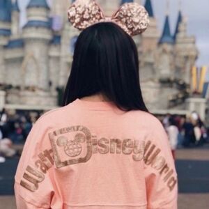 Disneyworld Spirit Jersey Rose Gold Glitter Spirit Jersey XS